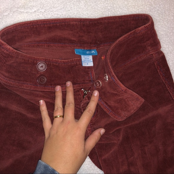 Burnt orange Corduroy straight leg pants - Picture 4 of 8